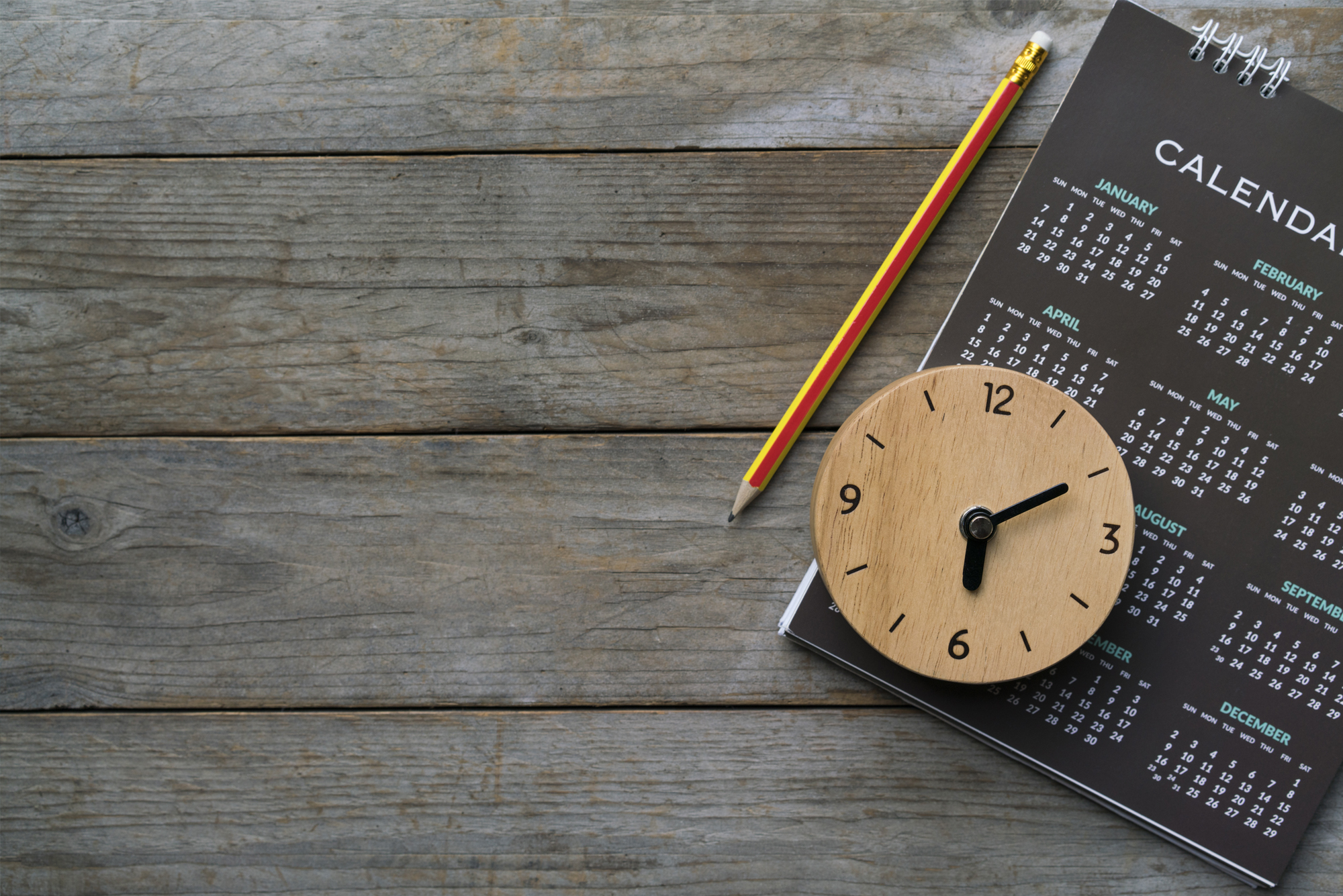 Calendar and clock image