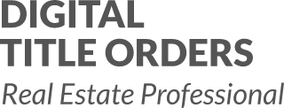 Digital Title Orders, Real Estate Professionals Full Colour Logo